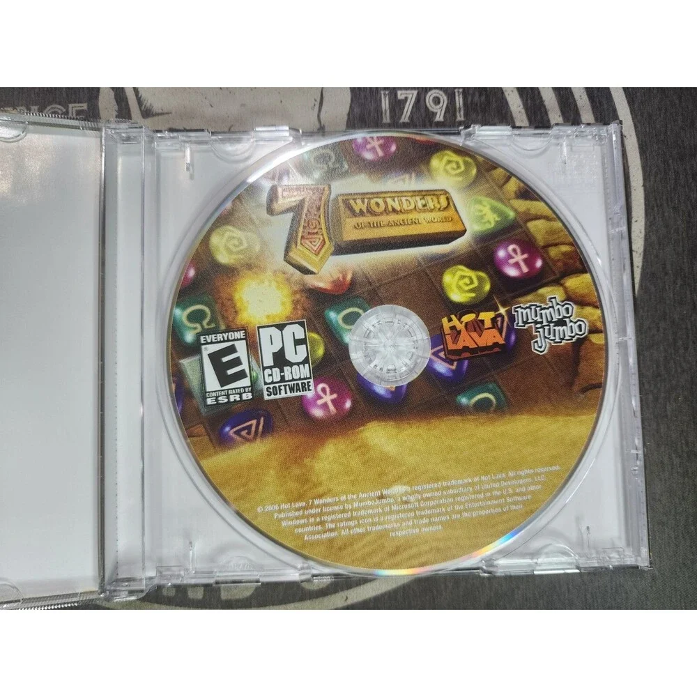 7 Wonders of the Ancient World PC CD match 3 gems symbols Egyptian puzzle game!
